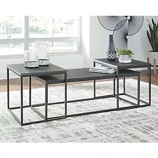 Modern Rectangle Nesting Tables in Grey - HER Home Design Boutique